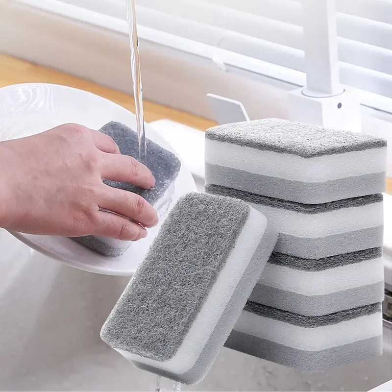 Sponge Dishwashing Sponge Block Magic Sponge waist type Dish Washing Soap Sponge brush