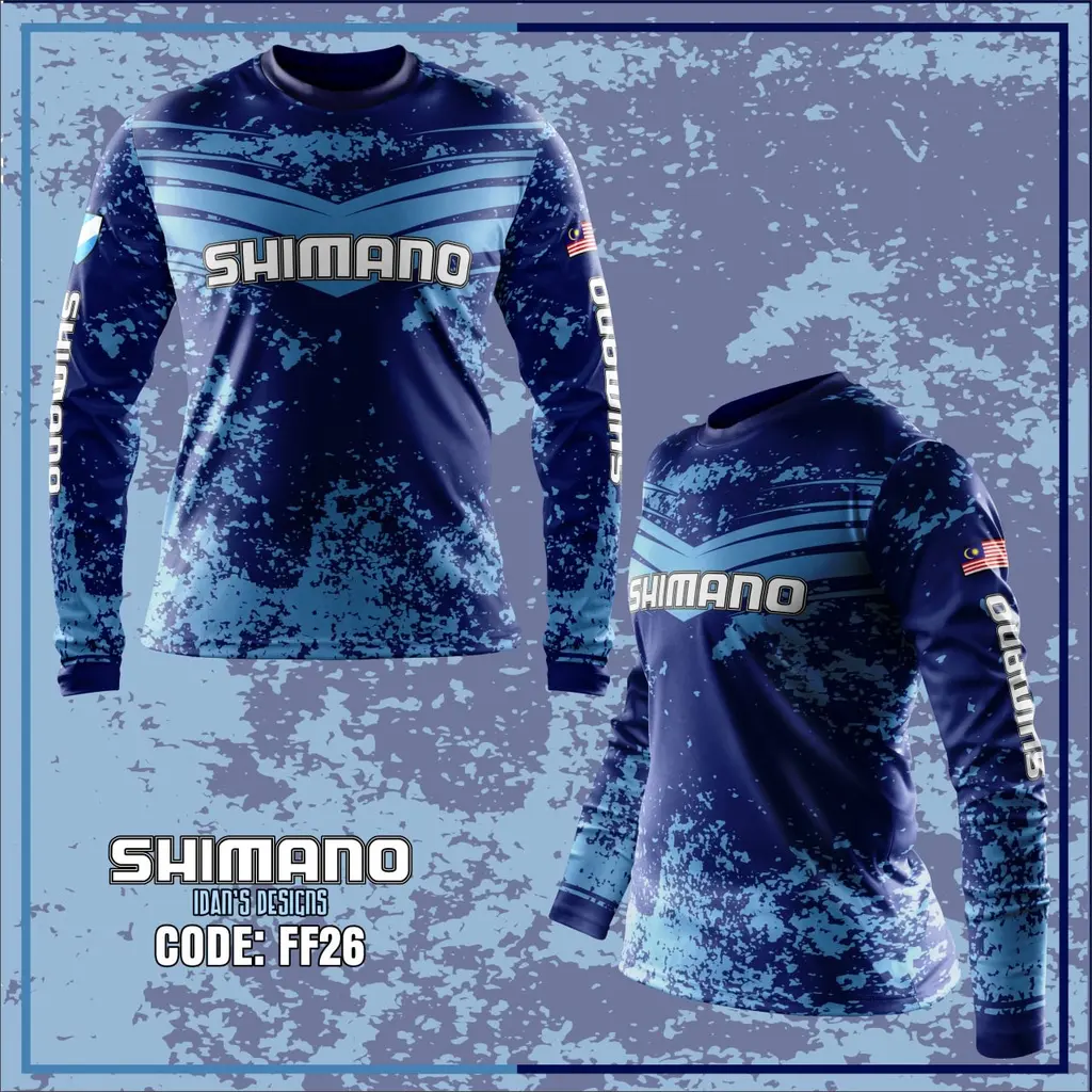 JERSY Memancing, SHIMANO, Luaran, Lengan Panjang, Baju Pancing, Saiz Besar (XS hingga 3XL), Reka Bentuk IDEANS Clothing Sport