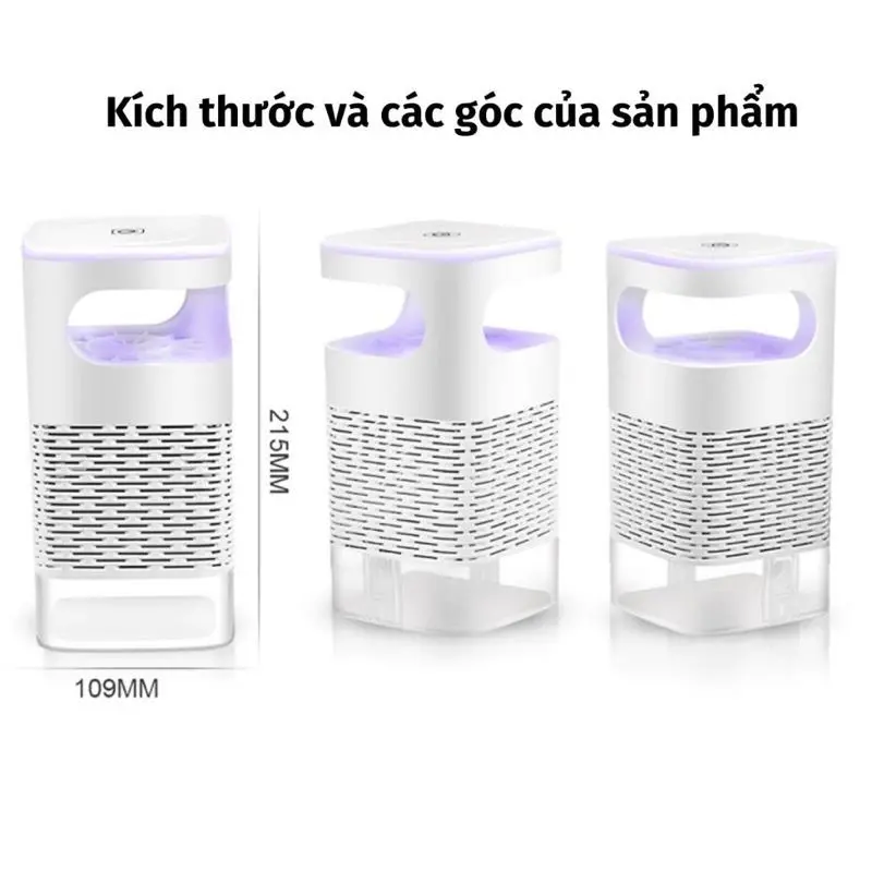 ( Loại 1+ Củ sạc ) Đèn Bắt Muỗi Thông Minh Cao Cấp ( cao 21.5cm ) - Diệt Côn Trùng Hiệu Quả - Bảo Hành 1 Đổi 1 7