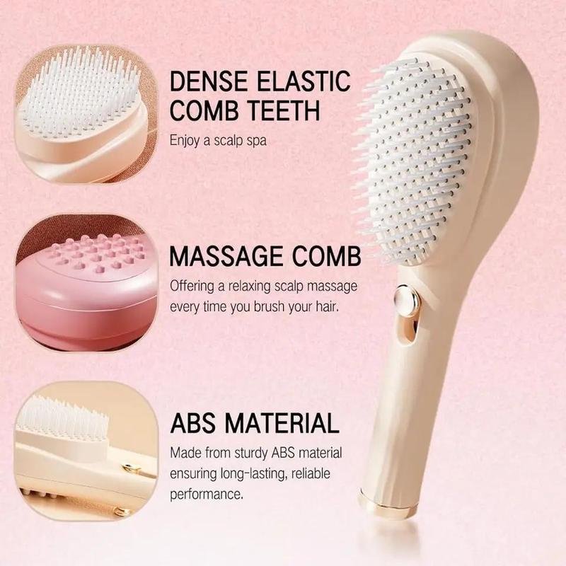 Portable Telescopic Hair Brush, Anti-static Hair Massage Comb, Scalp Cleansing Massage Comb, Hair Styling Tool for Women & Men 4