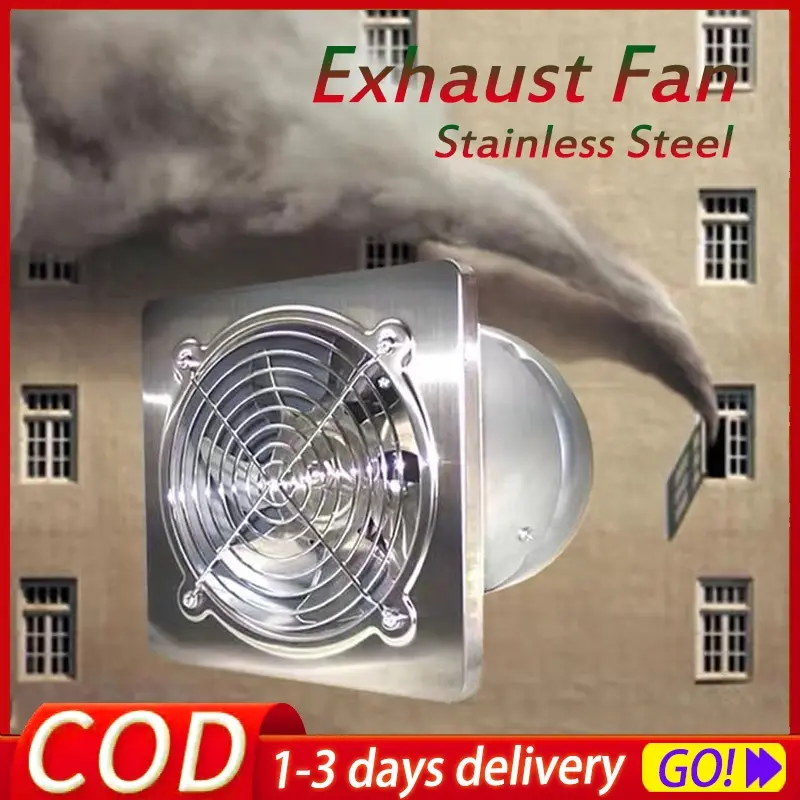 AbrahamEsguerraEstacio 6/7/8/10/12-inch Stainless Steel Exhaust Fan High Suction High Power High Quality Ventilation Fan