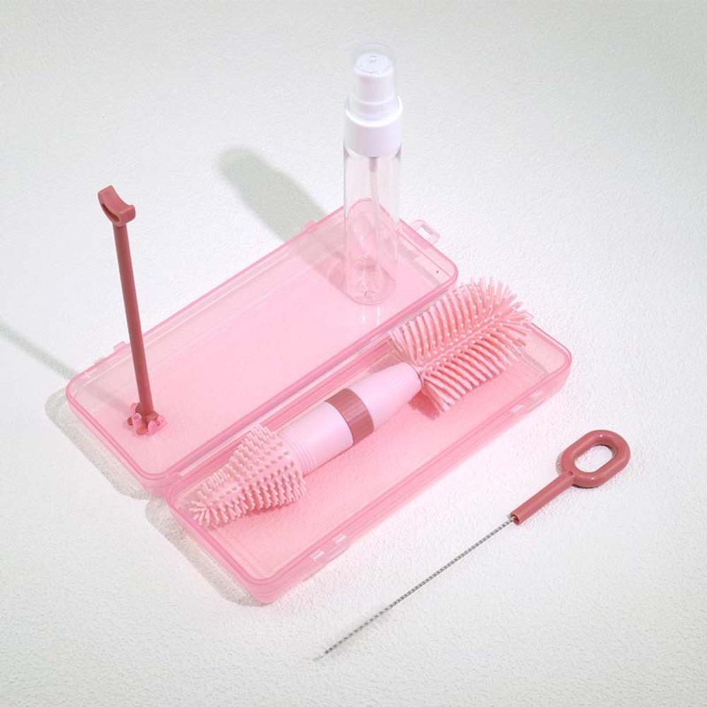Portable Silicone Bottle Cleaning Brush Set with Storage Box Straw Brush Baby Nipple Brush Kit Bottle Rinse 360 Degree Rotating Baby Bottle Cleaning Set Outdoor Travel Portable Silicone Bottle Cleaning Brush Set with Storage Box Straw Brush Baby Nipple Brush Kit Bottle Rinse 360 Degree Rotating Baby Bottle Cleaning Set Outdoor Travel