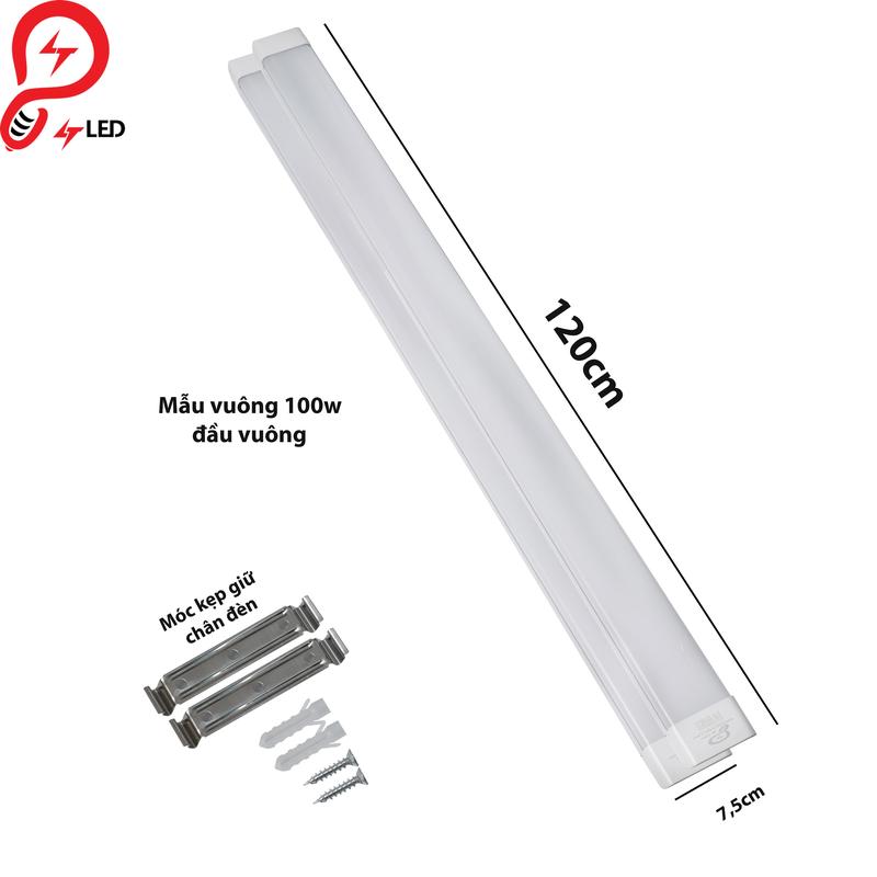 120cm - 100W BÓNG ĐÈN LED [ COMBO 5 ĐÈN BÁN NGUYỆT THÂN NHÔM HỢP KIM CỨNG  100W ]