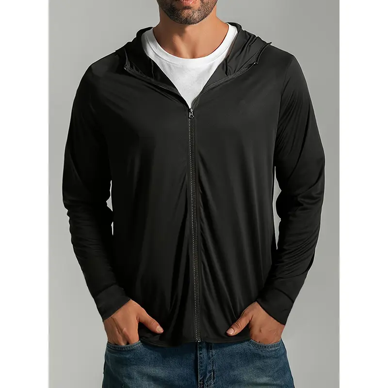 Jacket - Polyester 90%, Spandex 10% - Lightweight, Breathable, Full-Zip with Pockets - Long Sleeve for Golf, Hiking, Cycling, Fishing - Casual Outdoor Sports & Workout Gear - Versatile for Spring/Summebig  boystracksuit okami  tracccccbaggy  compression 4