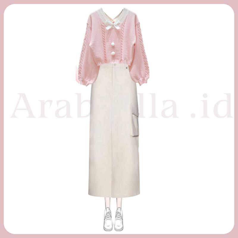 RAMADHAN SALE Setelan Wanita Lively, Rok Cargo, Sweater Rajut, Pashmina Jersey, Outfit Casual, Oneset Korean Panjang Kombinasi Celana Jumpsuit 1