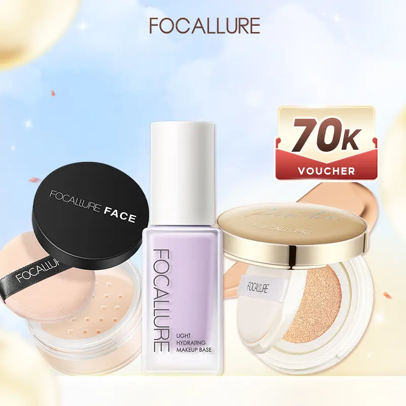 【 Voucher70K 】FOCALLURE Combo Trang Điểm Nền Phù Hợp Trang Điểm Hằng Ngày Cho Mọi Loại Da 8