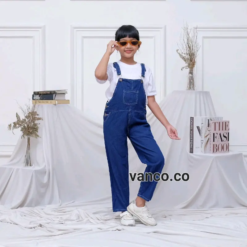 OVERALL JEANS ANAK 4-10 TAHUN - Jumpsuit Baju Kodok Anak Unisex 6
