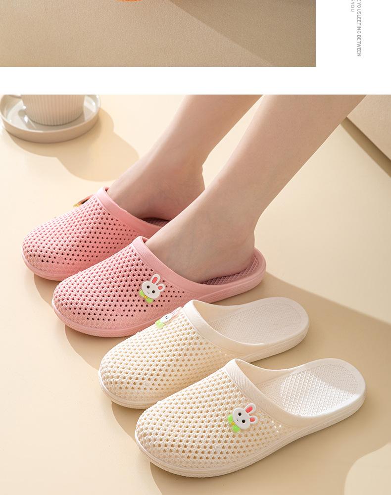 Product Introduction of New cute cartoon rabbit bear flat bottom bag head women's slippers Girl Slide Footwear Walking Shoes Comfort Creeper 17