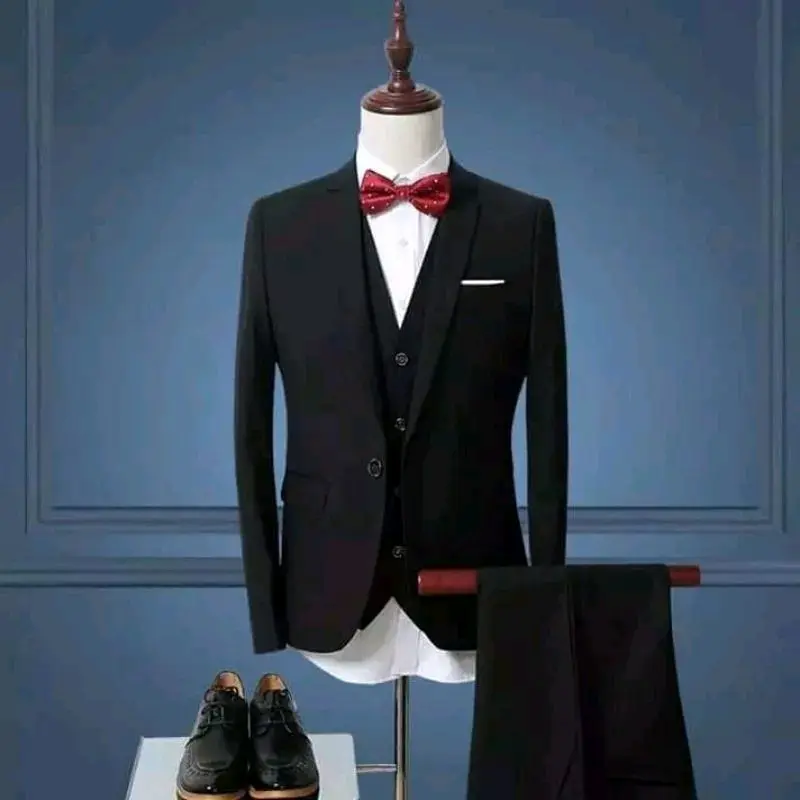 Setelan 3 in 1 Jas Formal Pria / Set Jas Celana Rompi Pria Setrip 3