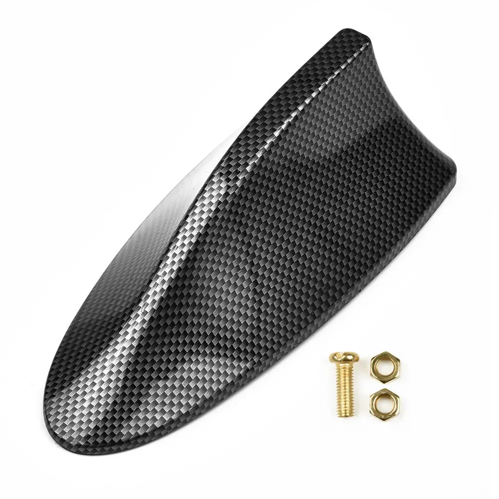 Carbon Fiber Car Fin  Roof Antenna Radio FM/AM Decorate Aerial