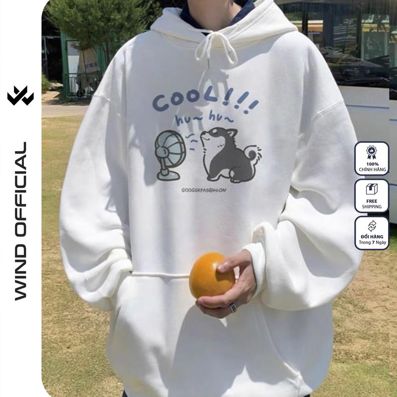 Áo hoodie form rộng WIND PUPPY Clothing Unisex thời trang nam nữ oversize Menswear Dài Tay Có Túi