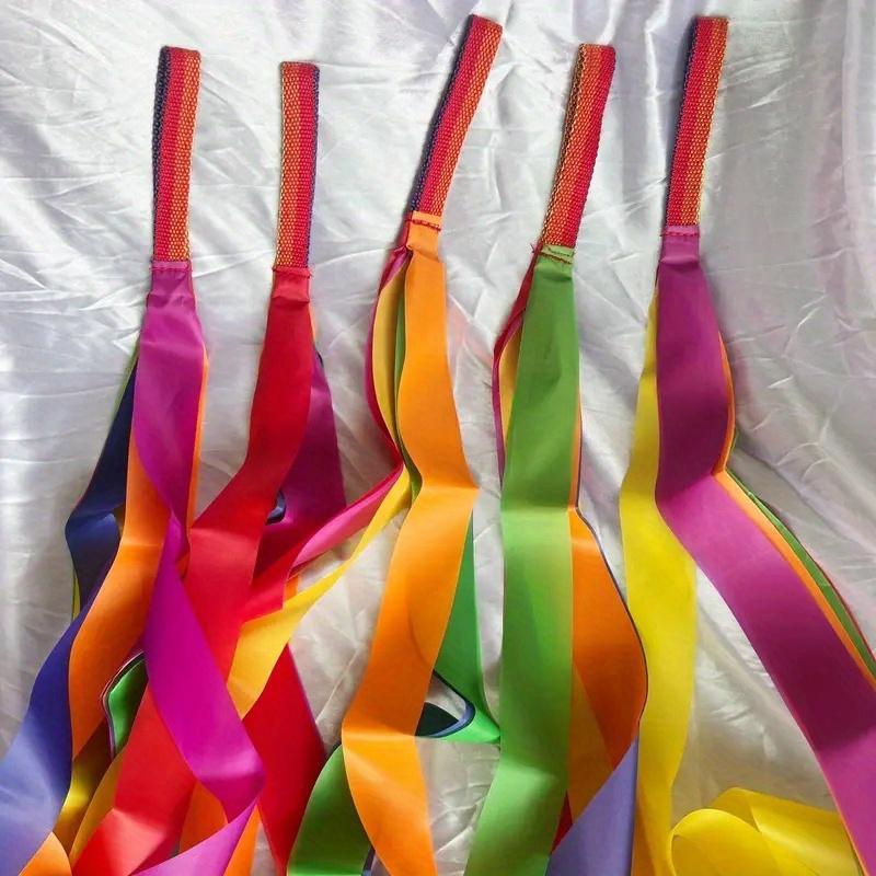 Product Introduction of Colorful Gymnastics Ribbon, 2 Counts/set Handheld Dance Ribbon, Dance Streamer, Gymnastics Supplies for Home School Dormitory Outdoor 4