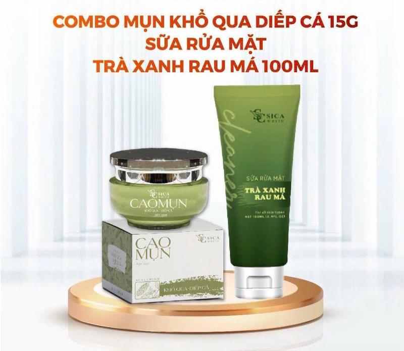 Product Introduction of Combo Mụn Khổ Qua Diếp Cá 15gr Và Sửa Rửa Mặt Trà Xanh Rau Má 100ml Chăm Sóc Da Cho Da Mụn 1