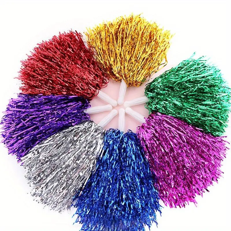 Colorful Cheerleading Flower, 2 Counts/set Glitter Cheerleading Flower, Dance Props, Party Supplies for Wedding Birthday Festival