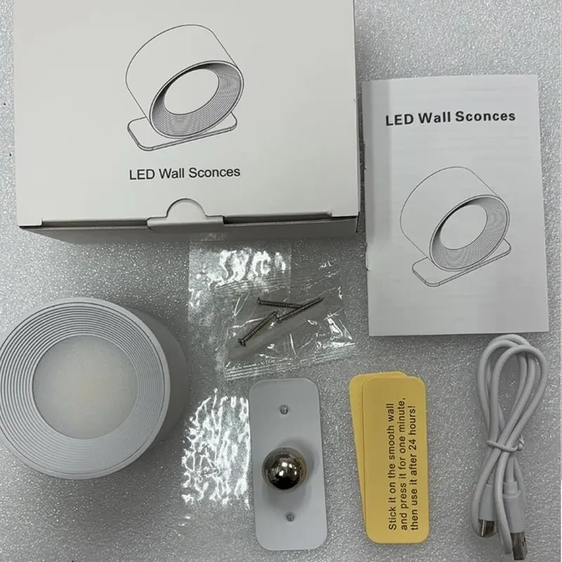 LED Wall Mounted Night Light, Rechargeable Adjustable Wall Light with Remote Control for Bedroom, Display Wall, Cabinet, Hallway, Touch Control Dimmable Lamp 7