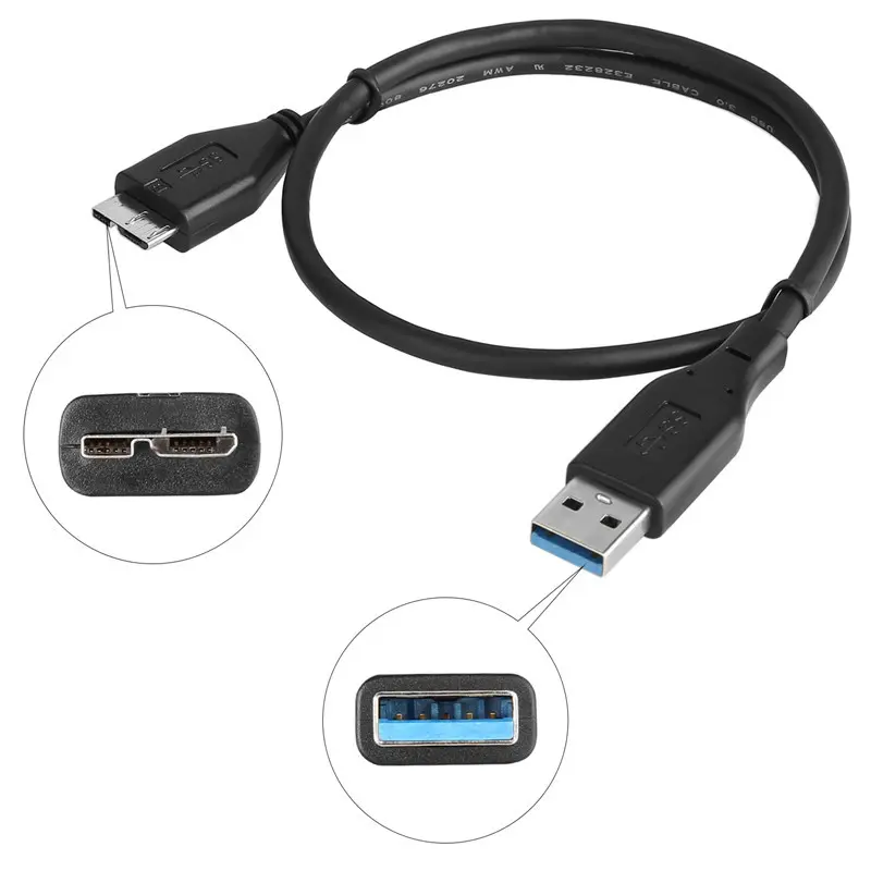 Cáp USB Cáp Đĩa Cứng Di Động, Dây Dữ Liệu USB3.0, Dòng Dây Máy Tính, 40cm Phụ Kiện Phone 3