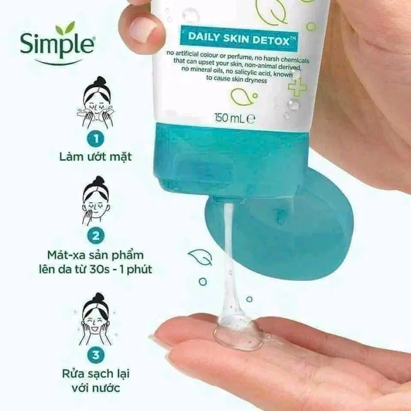 Sữa Rửa Mặt Simple Dành Cho Da Dầu, Mụn - Loại Bỏ Sạch Bụi Bẩn, Dầu Thừa Và Bã Nhờn Trên Da - Skincare 0