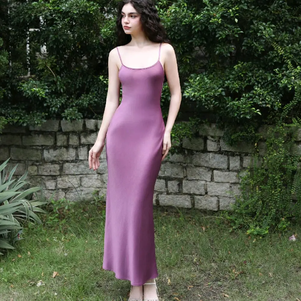 Silkdressvn - Đầm Lụa Basic Đổ Lưng