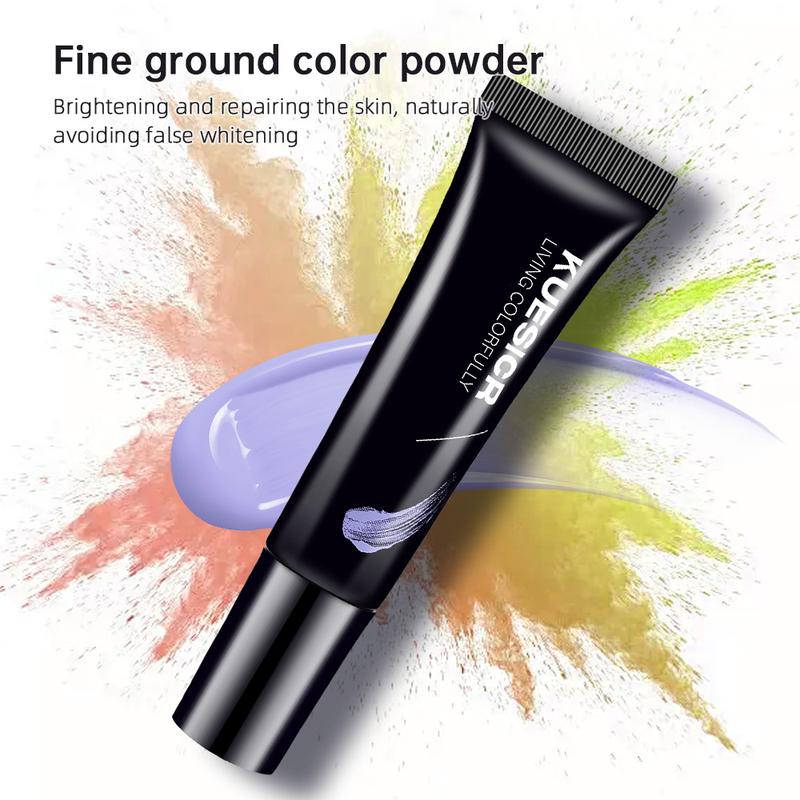 KUESICR Full Coverage Isolation Cream, Makeup Base Milk, Waterproof And Long-lasting 10g, Medium Purple Green Skin Tone, Bare Face Cream Color Flawless 3