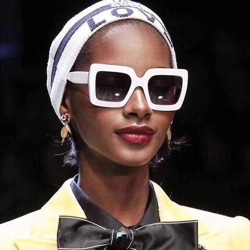 Oversized Sunglasses Women Large Size Sunglasses Men Transparent Gradient Frame Vintage Big Retro Sun Glasses Female Male 1