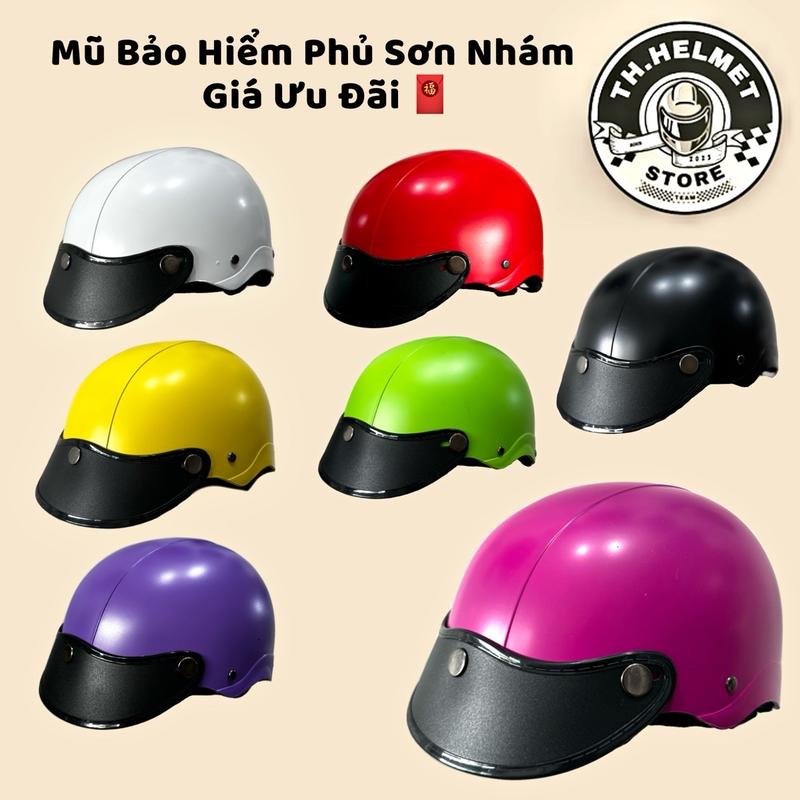 Nón Bảo Hiểm Nửa Đầu Nhiều Màu Phủ Sơn Nhám Chất Liệu Nhựa ABS dành cho người lớn đi xe máy mubaohiem Helmet