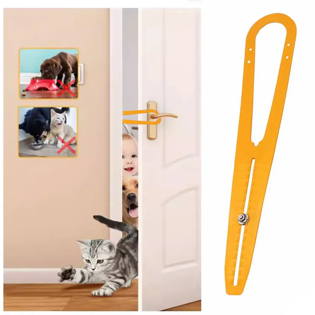 Udxizvk Pet Door Holder Latch Adjustable Practical Pet Door Latch Cat Gate Alternative Lock Keep Dog Out of Cat Food Household Supply Easy to Install
