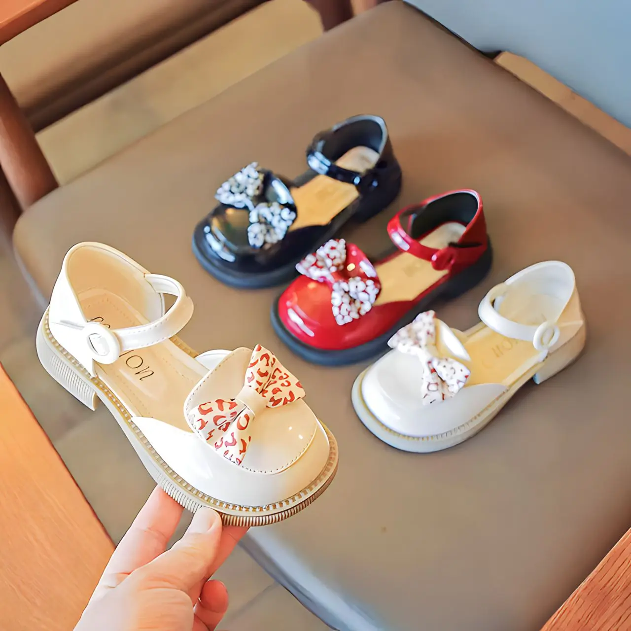 Sepatu Anak Perempuan Cantik Sepatu Sandal Anak Wanita Motif Pita Lucu Sepatu Sendal Pesta Anak Mewah Sandal Selop Anak Cewek Imut Terbaru Slip On Anak Perempuan Trendi Viral Kaki Karet Fashion