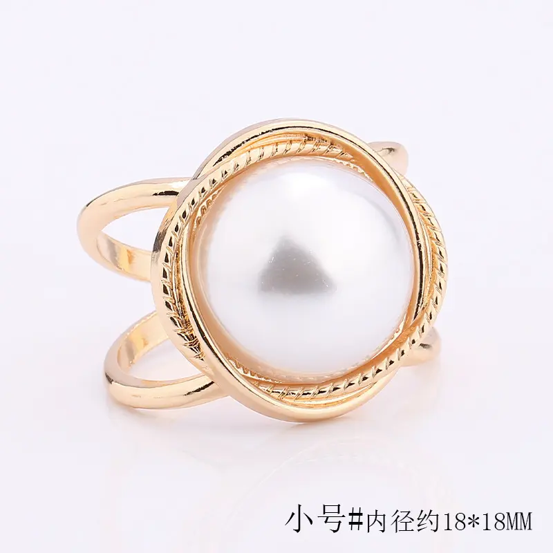 Minimalist 3D Scarf Buckle Accessories Korean Style Rhinestone Multi-Functional Pearl Scarf Buckle Three-Ring Shawl Buckle Fashion Accessories