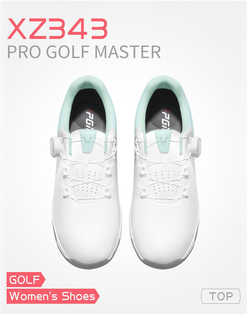 Product Introduction of [PGM] Golf Shoe Women's Waterproof Sneakers Anti-Slip Lightweight Knob Comfortable Shock-Absorbing Mid-Sole Nail-Free Shoes Xz343 30