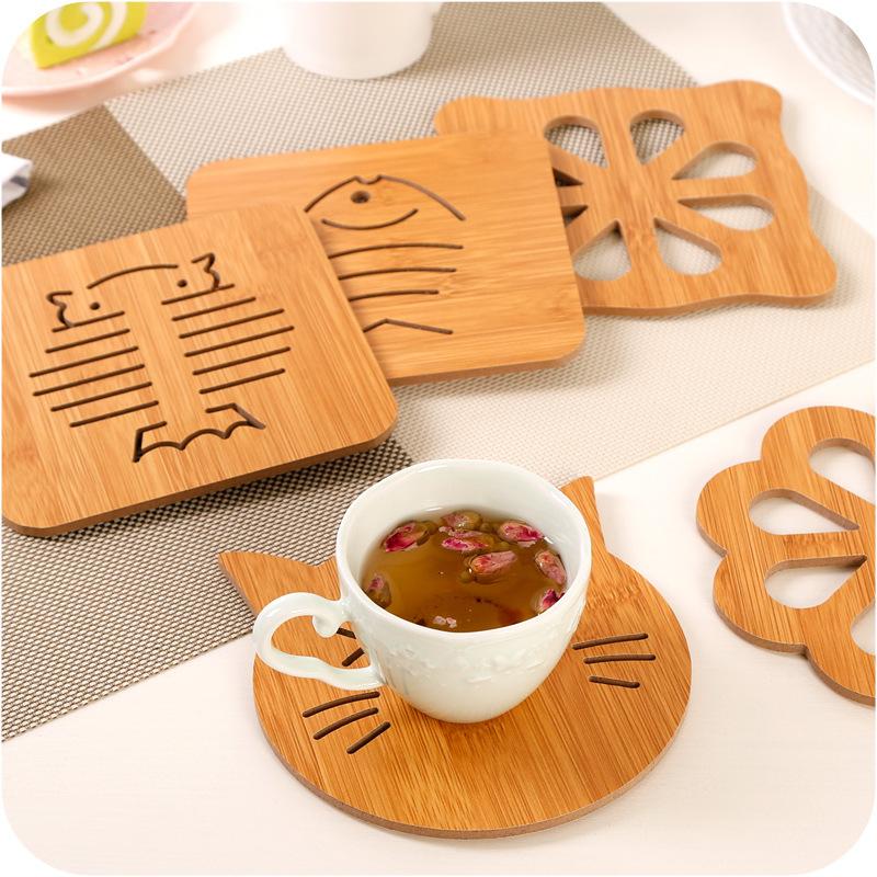 Set 2/3 Miếng Lót Nồi Lót Ly Bằng Gỗ Cách Nhiệt Tiện Dụng