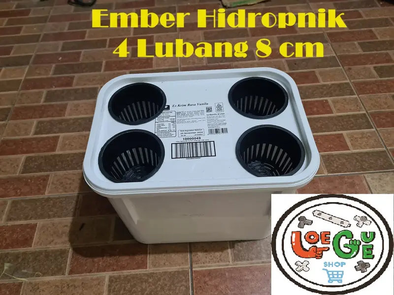 Ember Hidroponik Aquaponik Lengkap dengan Netpot 12 cm, 10 cm, 8 cm & 5  serta kain flannel 2
