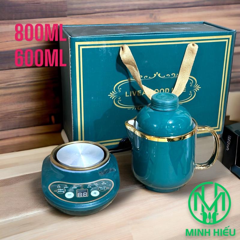 Cốc sứ chưng yến điện ,Gốm, thiết kế đa chế độ hâm nấu - Pha Trà Máy Làm Sữa Máy Nấu Sữa binh dun