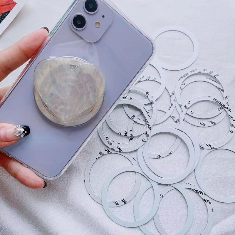 Metal Ring Sticker for MagSafe Wireless Charging Adapter, Ring for Magnetic Phone Holder, Shell Switch Accessories, Compatible with iPhone 12 13 14 15 16, Car Magnet, P2