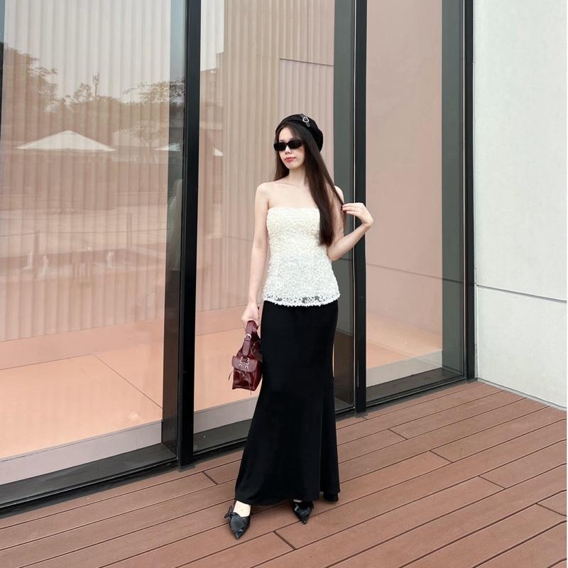 Chân váy đuôi cá dáng dài xoè nhẹ PhưnClothing ( Có 3 chiều dài 90cm - 95cm và 100cm, freesize từ 43 - 63kg ) _ Co giãn 4 chiều và đàn hồi