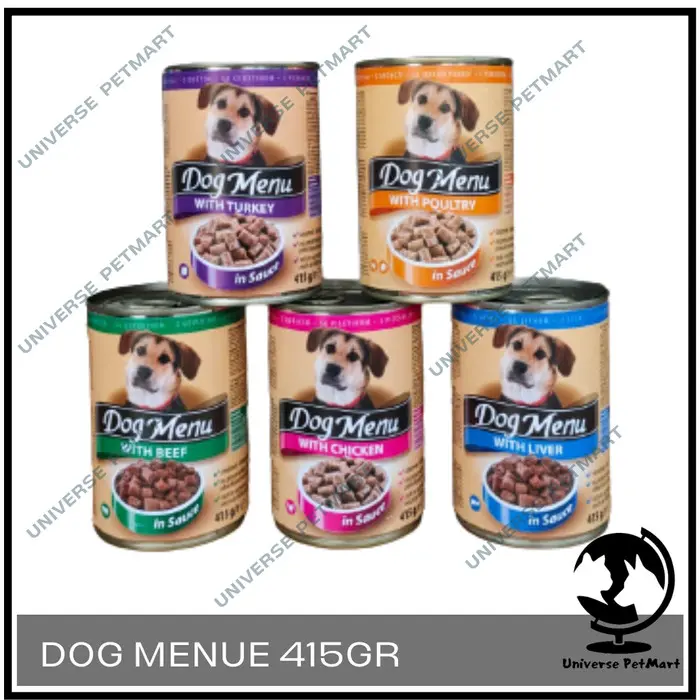 Makanan Basah Dog Menu Can 415gr / Makanan Kaleng Anjing