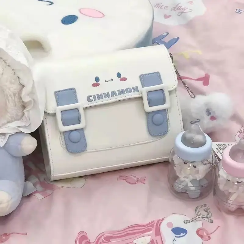 Túi đeo vai, phong cách Cô Gái Dễ Thương Hàn Quốc, túi Hoạt Hình, túi Tote Lolita, túi Đeo Chéo, thích hợp cho học sinh, làm bằng chất liệu PU, hình vuông, túi 6
