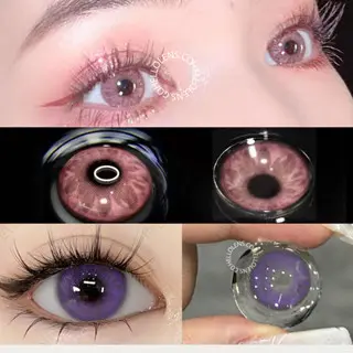 HELLOLENS My Gem Pink Purple Natural Lens / Softlens My Gem Pink Purple by Pinkin Softlens