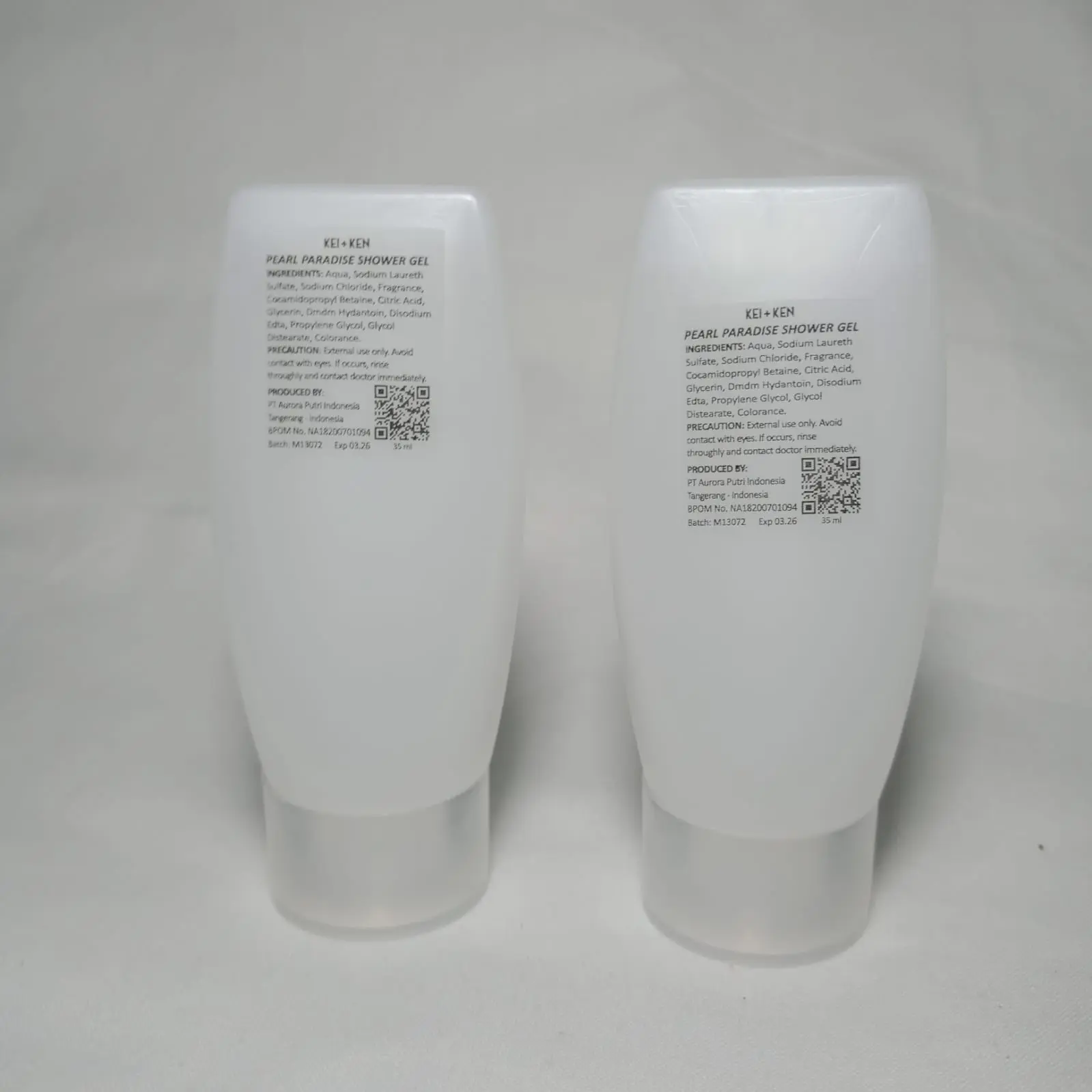 [100 pcs] Shower gel tube 35 ml Kei + Ken pearl paradise / shower gel hotel