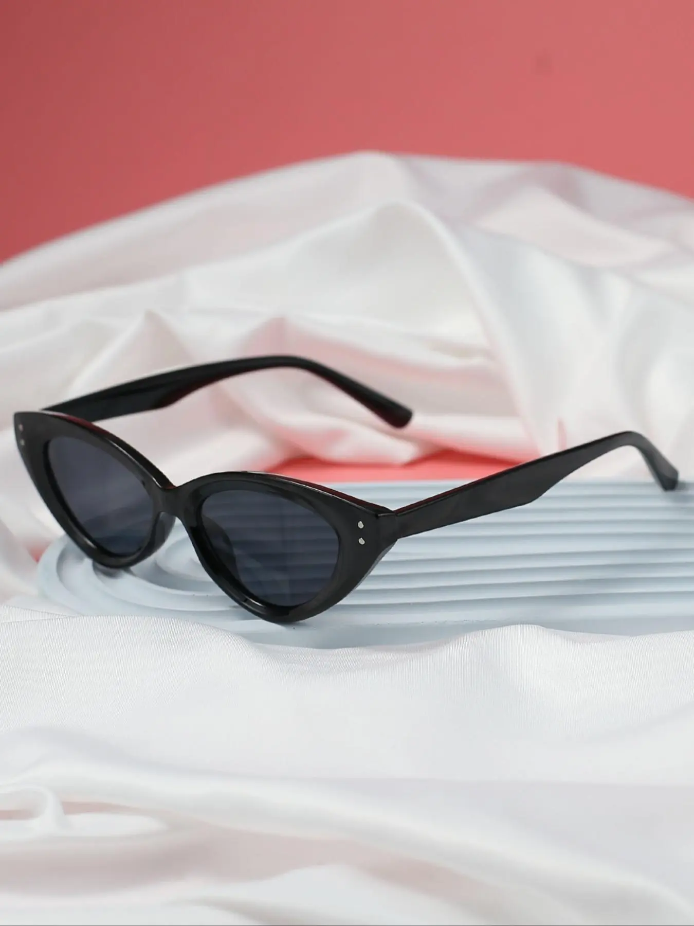 Unisex Simple Style Plain Color Cat Eye Sunglasses, Trendy Casual Sun Protection Sunglasses for Everyday Use, Fashion Accessories for Outdoor Activities