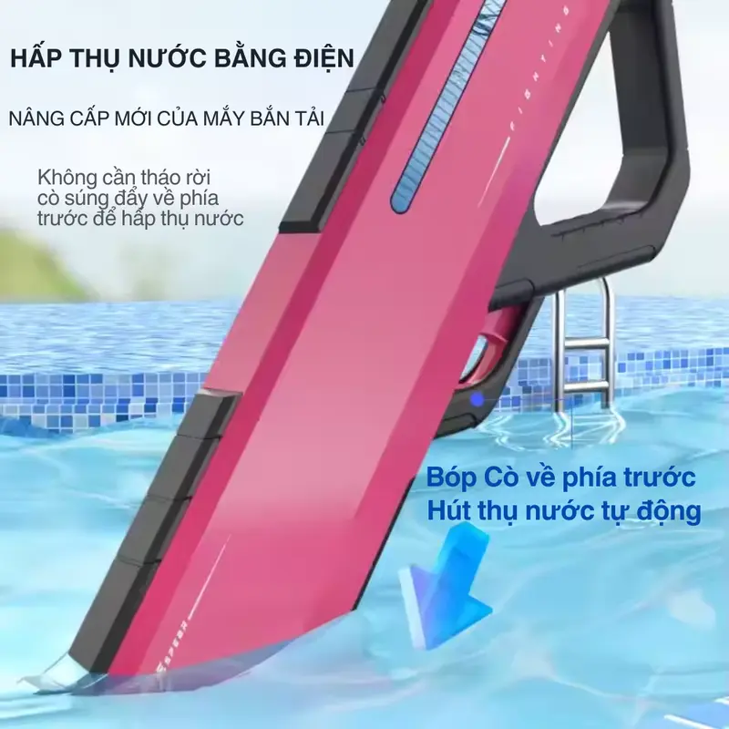 Đồ Chơi Máy Phun Nước Đồ Chơi Không Dây Dùng Pin Tenoky MK401 Có Khả Năng Hút Nước Bằng Điện, Chống Nước, Phun Xa, An Toàn 1