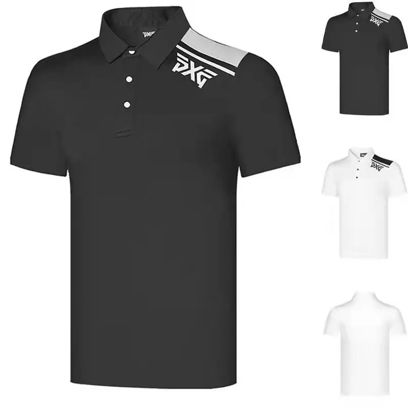 Quần Áo Golf, Áo Thi Đấu Nam Mùa Hè, Nhanh Khô, Thoáng Khí, Wicking, Áo Thun Ngắn Tay, Áo Polo, Thể Thao Ngoài Trời, Đi Chơi, PXG, Phong Cách Mt24122