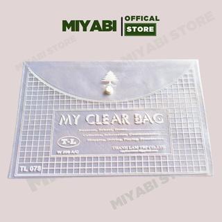 Combo 10 Bìa đựng tài liệu văn phòng phẩm giá sỉ A4 my clear bag  trong suốt - Túi đựng tài liệu giấy a4 - MIYABI