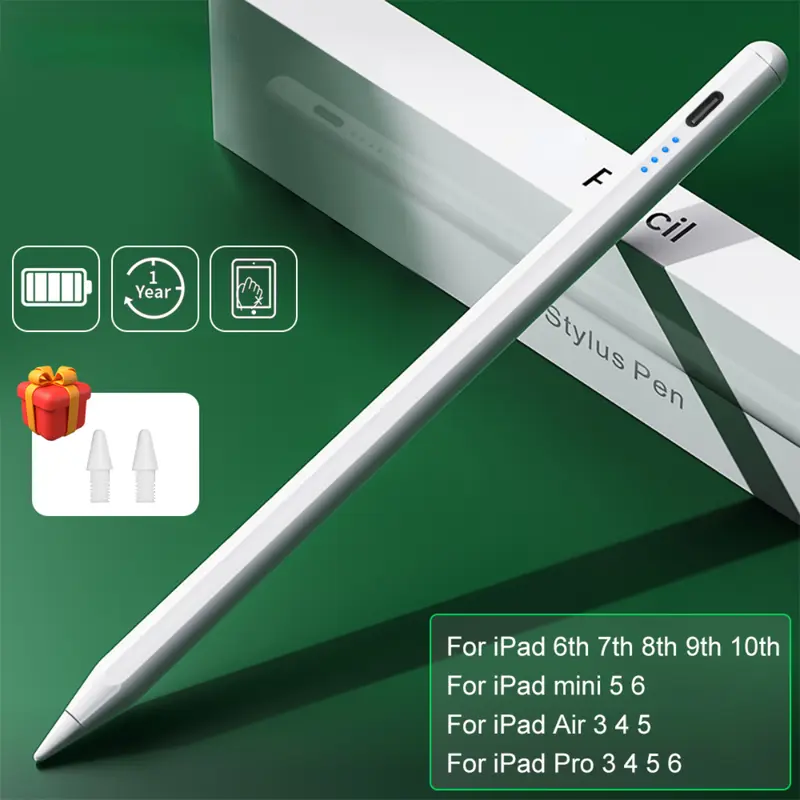 Bút cảm ứng, dành cho Apple Pencil 2 1 Bút cảm ứng, iPad Pro 11 12.9 Air 4 / 5 7 / 8 / 9 / 10 mini 5 6 2018-2022, với khả năng từ chối lòng bàn tay, hỗ trợ iPad 0