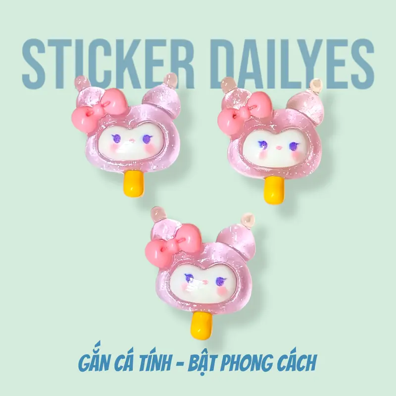 [ Bộ 10 chiếc ] Charm Gắn Dép Kuromi, Sticker Dép Cross, Jibbitz in 3D siêu cute - Sticker Dailyes 2