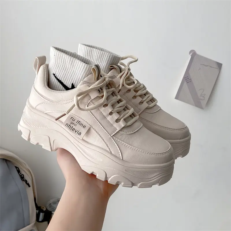 Sepatu Sneakers Wanita "ALEXA" Coffee And Cream SW-323 Karet Olahraga Casual Shoes Sport Kasual Cewek Cewek 2