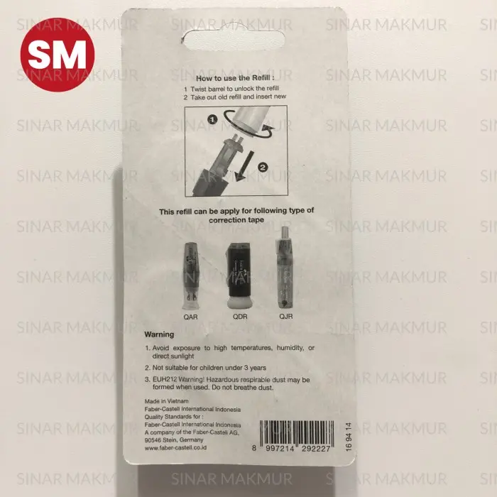 Refill/Isi Tipex Kertas QJR/QAR/QDR isi 2 Pcs Faber Castell (SET) 2
