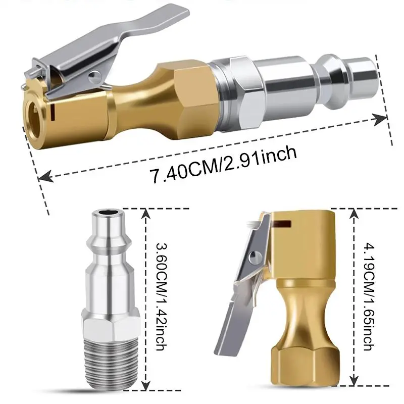 Car Air Pressure Repair Tool, 2 Counts Heavy Duty Locking Tire Air Pressure Repair Tool, Tire Air Pressure Repair Tool for Car, Tyre Pumps, Automotive, Vehicle 1