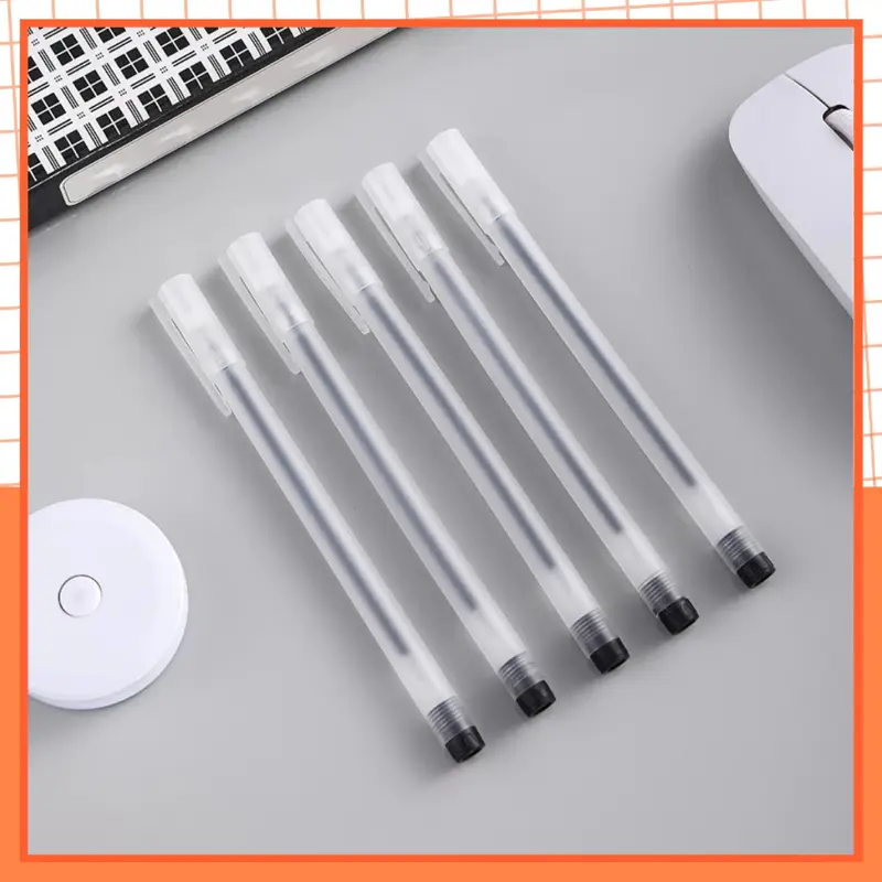 Cọ trắng trong suốt 0, 5 màu trắng bút chì trung lập bút chì bi point bút viết bút màu đen cacbon bút học sinh 6