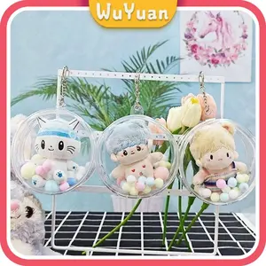 [Boneka tidak termasuk] 7 cm 12 cm 14 cm boneka mini tas pvc tas boneka transparan pvc tas kecil tas penyimpanan boneka kenyamanan