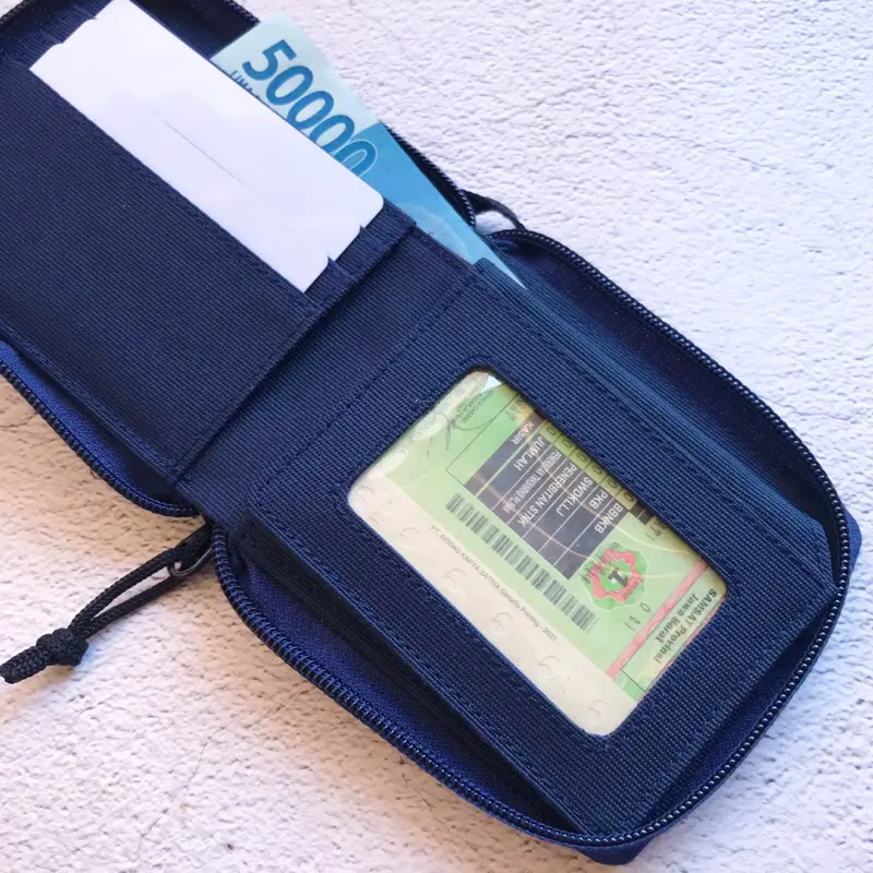 Humble Mans PABLO Wallet Navy - Dompet Pria | Dompet Gantung Leher | Hanging Wallet 4